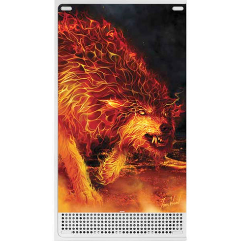 Fire Stalker Wolf by Tom Wood Xbox Series S Skins